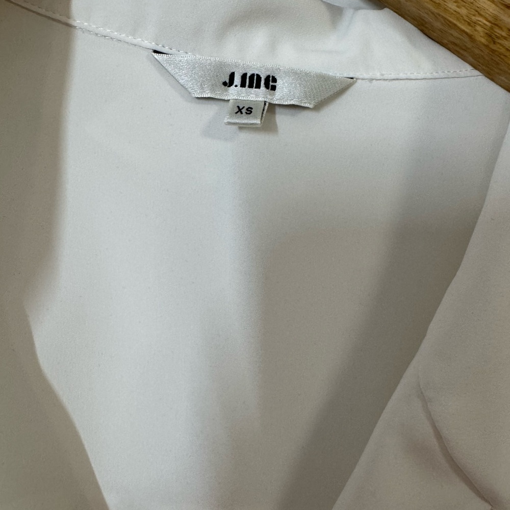 J.ING Ivory Ruffle-Trim Button Down Blouse - Picture 2 of 5